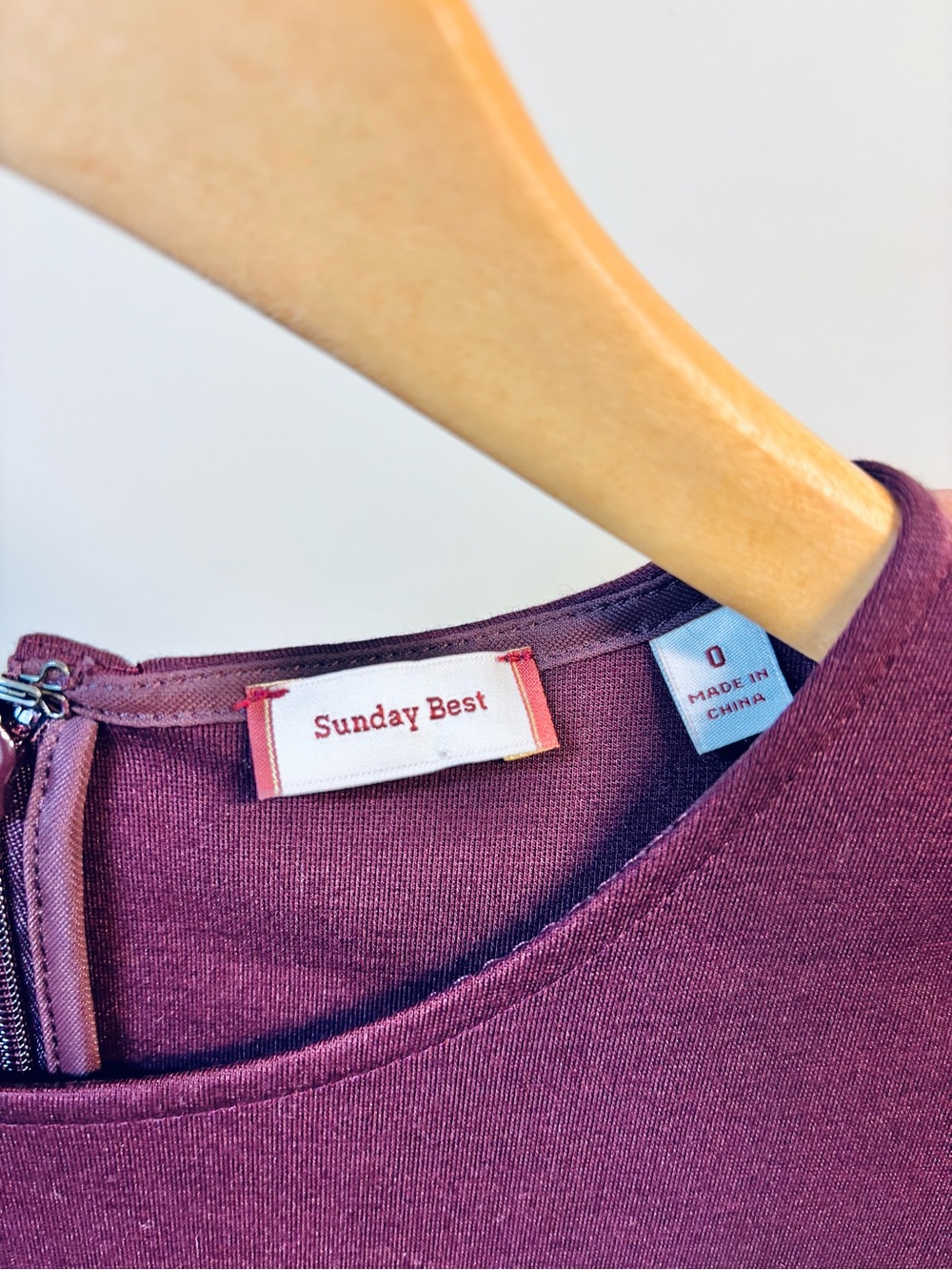 Sunday Best Aritzia Burgundy Tartine Long Sleeve Pleated Mini Dress - Picture 9 of 9